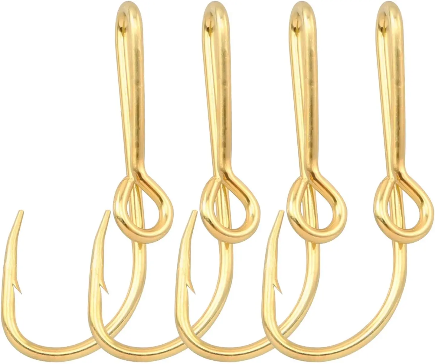 

4pcs Gold Fish Hook Hat Clips for Outdoor, Sturdy Hat Pins