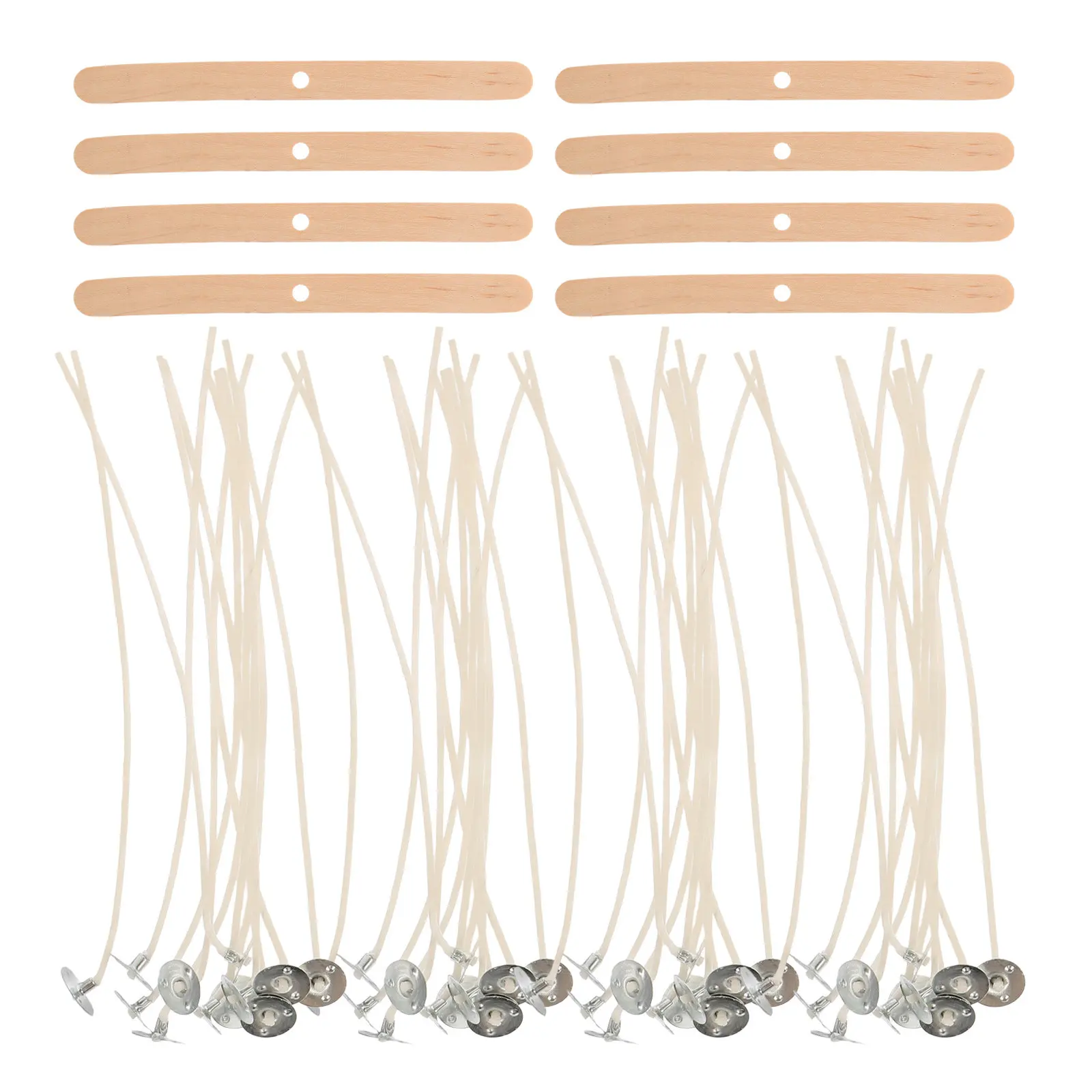 1Set Professional Making Kit Featuring Cotton Wicks Wooden Stirrers Scented Wax Compatible Supplies for DIY