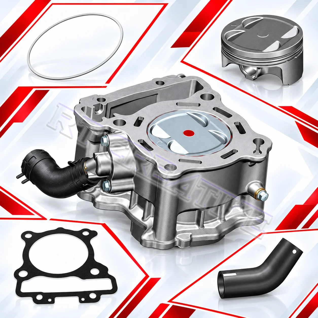 2024 ZONTES 368G  Scooter Engine Cylinder Block Box Gasket Water Pump Cover Water Inlet Outlet Pipe Piston Oil Ring Kit
