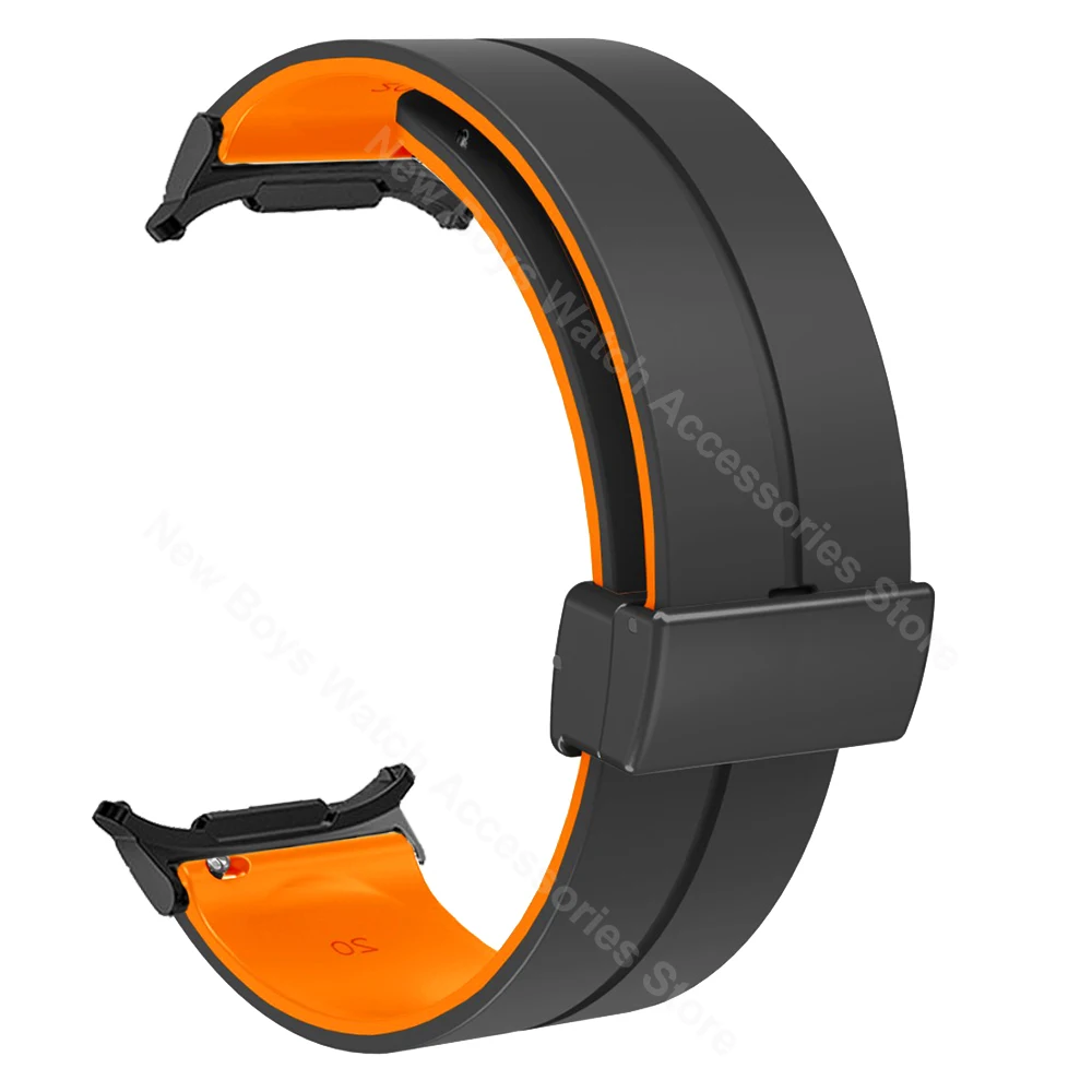 Magnetic Soft Silicone Band for Samsung Galaxy Watch Ultra 47MM galaxy ultra 47mm Sports Bracelet No Gaps Curved End Loop Strap