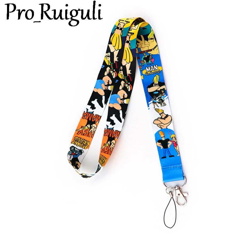 Johnny Bravo Lanyard for Keys Phone Cool Neck Strap Lanyard for Camera Whistle ID Badge Cute webbings ribbons Gifts