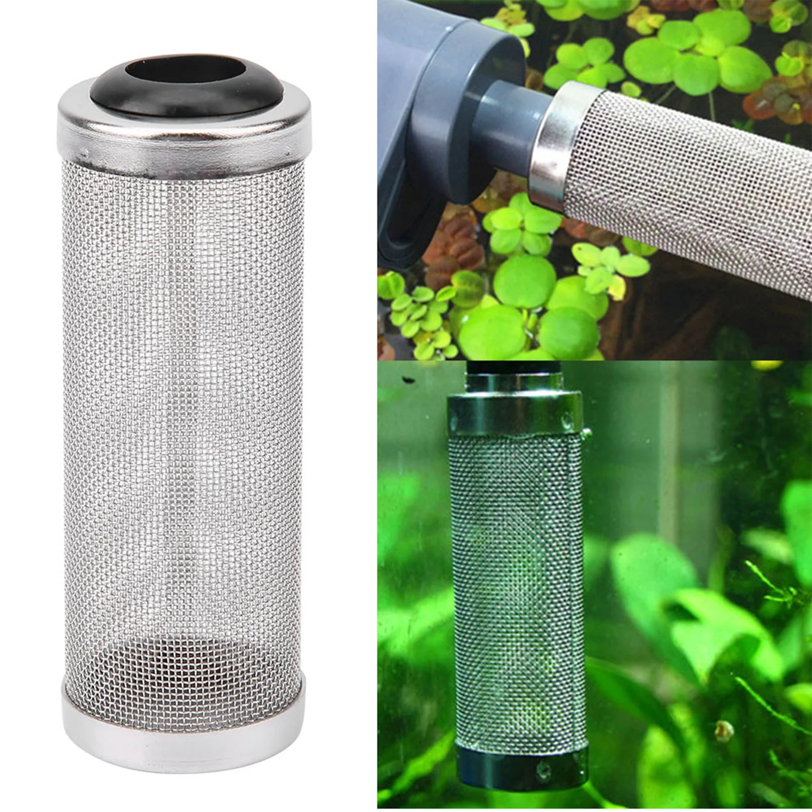 

12/16MM Inner Diameter Filter Mesh Cover Stainless Steel Aquarium Fish Tank Filter Cleaning Protective Net Protect Shrimp Fish