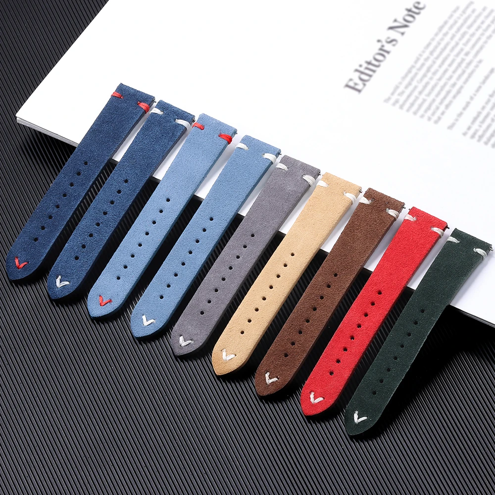 حزام من الجلد المدبوغ لساعة Seiko ، إكسسوارات سوار معصم ، شريط عالي الجودة للأوميجا ، 18 فراشة ، 20 ، 22