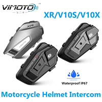 Vimoto XR/V10S/V10X Motorcycle Helmet Bluetooth Headset Intercom Multi-person Music Sharing IPX67 Waterproof Noise Reduction