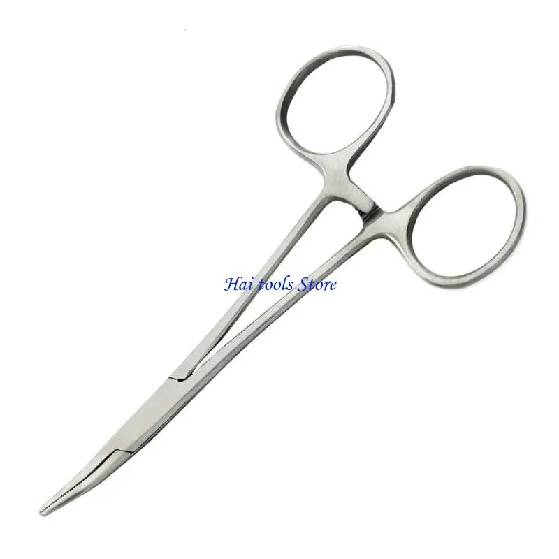 X37E Curved Tip Fishing Forceps 125mm Stainless Steel Clamp For Craft Screw Gripping
