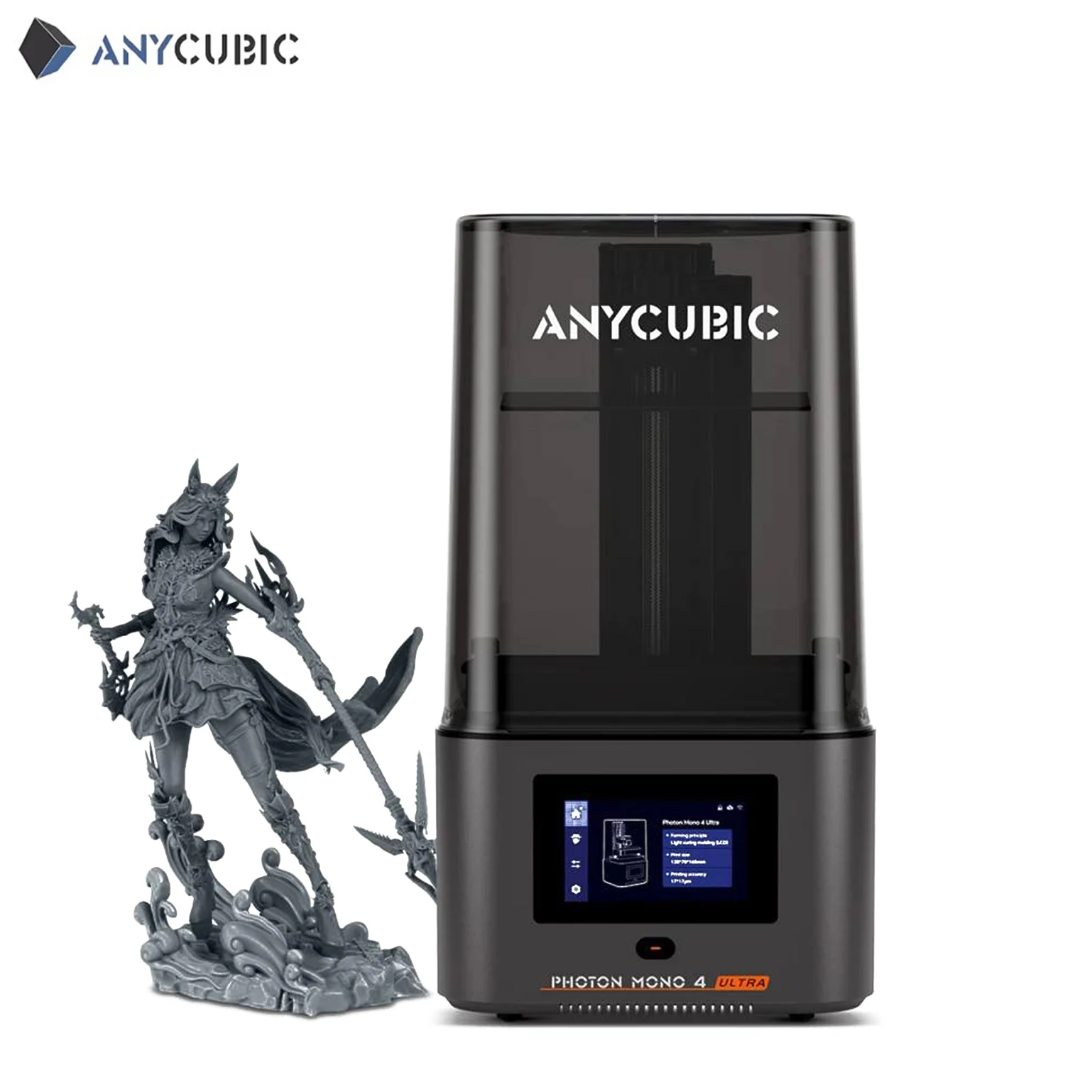 

ANYCUBIC Photon Mono 4 Ultra 3D-принтер 7 дюймов, 10 К, смола, высокоточная УФ-смола, 3D-печать, 2,2 л, объем сборки, размер 236*231*430 мм