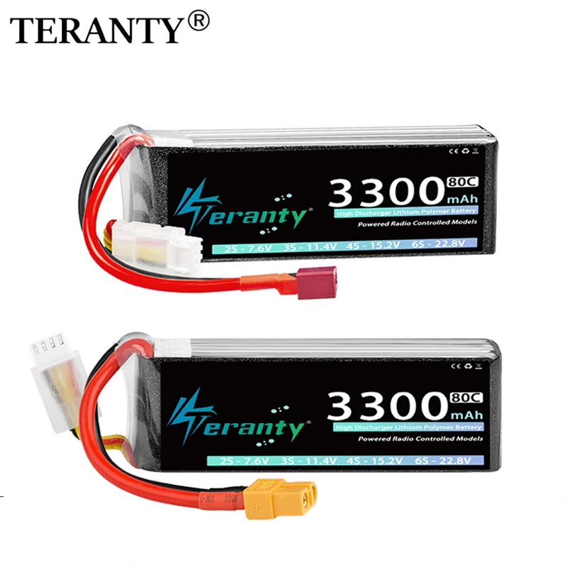 

2 шт. TERANTY Lipo аккумулятор 3S 11,1 В 11,4 В 3300 мАч 60C 80C с разъемом T XT60 для автомобиля, грузовика, лодки, FPV, дрона, вертолета, самолета