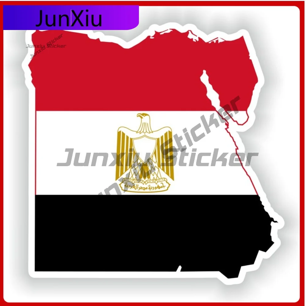 

Egypt National Emblem Map Flag Shape And Outline Stickers Waterproof Decals V 125 Motorcycle Stickers Accessories For Camper Van