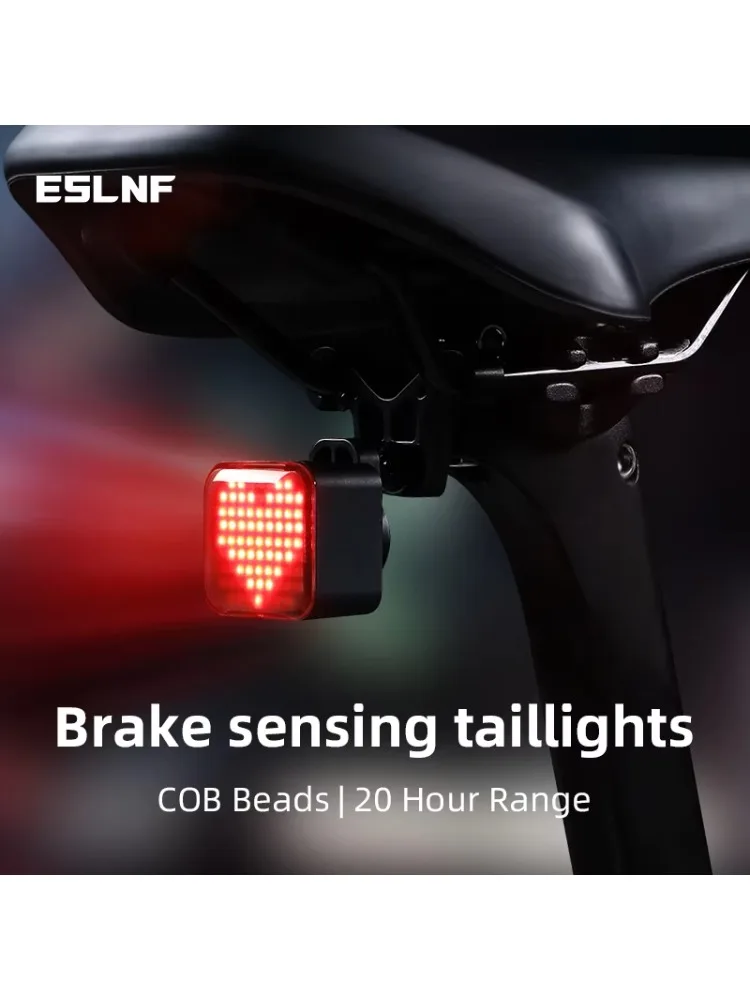 AliExpress NONE MTB Bike Tail Light Intelligent Automatic Brake Sensor Light IPX6 Waterproof USB Charging Installable Bicycle Rear Light