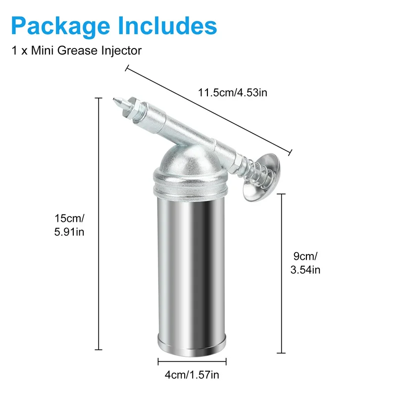 Handheld High Pressure Grease Gun 80cc Capacity 1000PSI Output For Bicycle Motorcycle Machine Tool Repair Lubrication