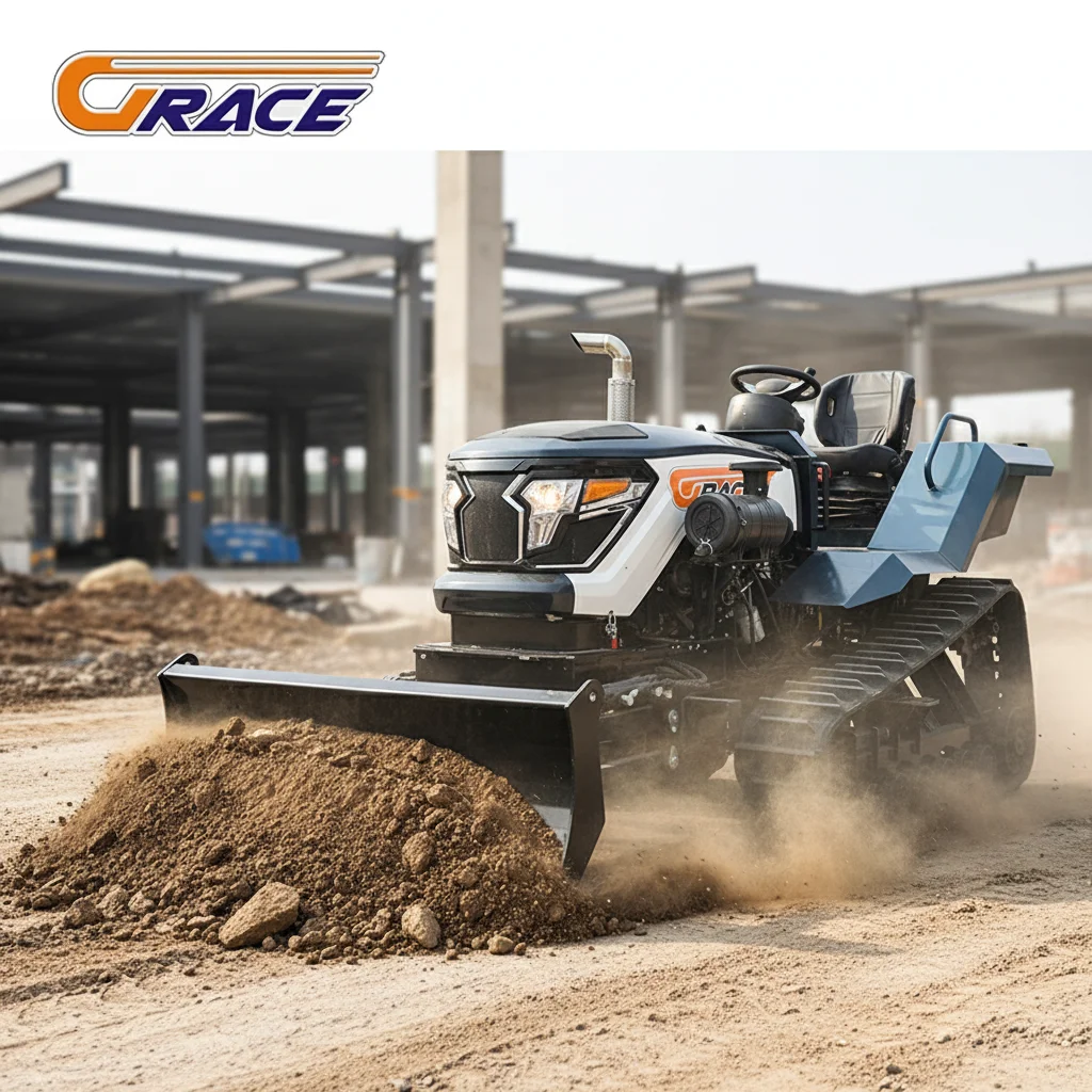 

New Hot Sale 35HP Crawler Tractor For Sale Energy Saving Hydraulic Tractor With Rotary Tiller And Thumb Clamp