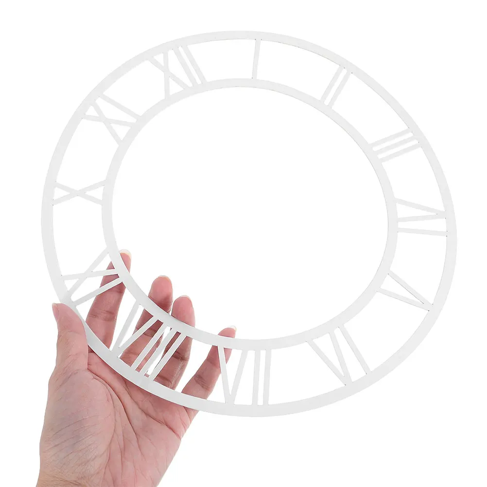 

2Pcs Decorative Mirror Clock Round Roman Numeral Wall Stickers Premium Acrylic Finish Strong Adhesive for Living Room Hotel