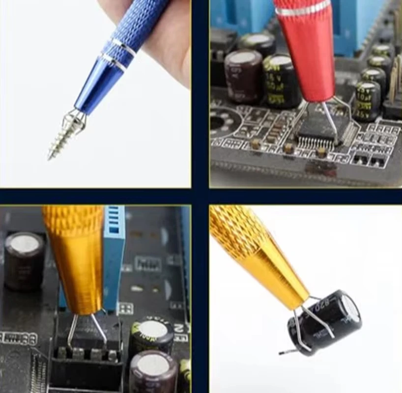 Component Grabber Four Claw Electronic Component IC BGA Chip Gripper Extractor Screw Picker Pick Up Pen Jewelry Repair Hand tool