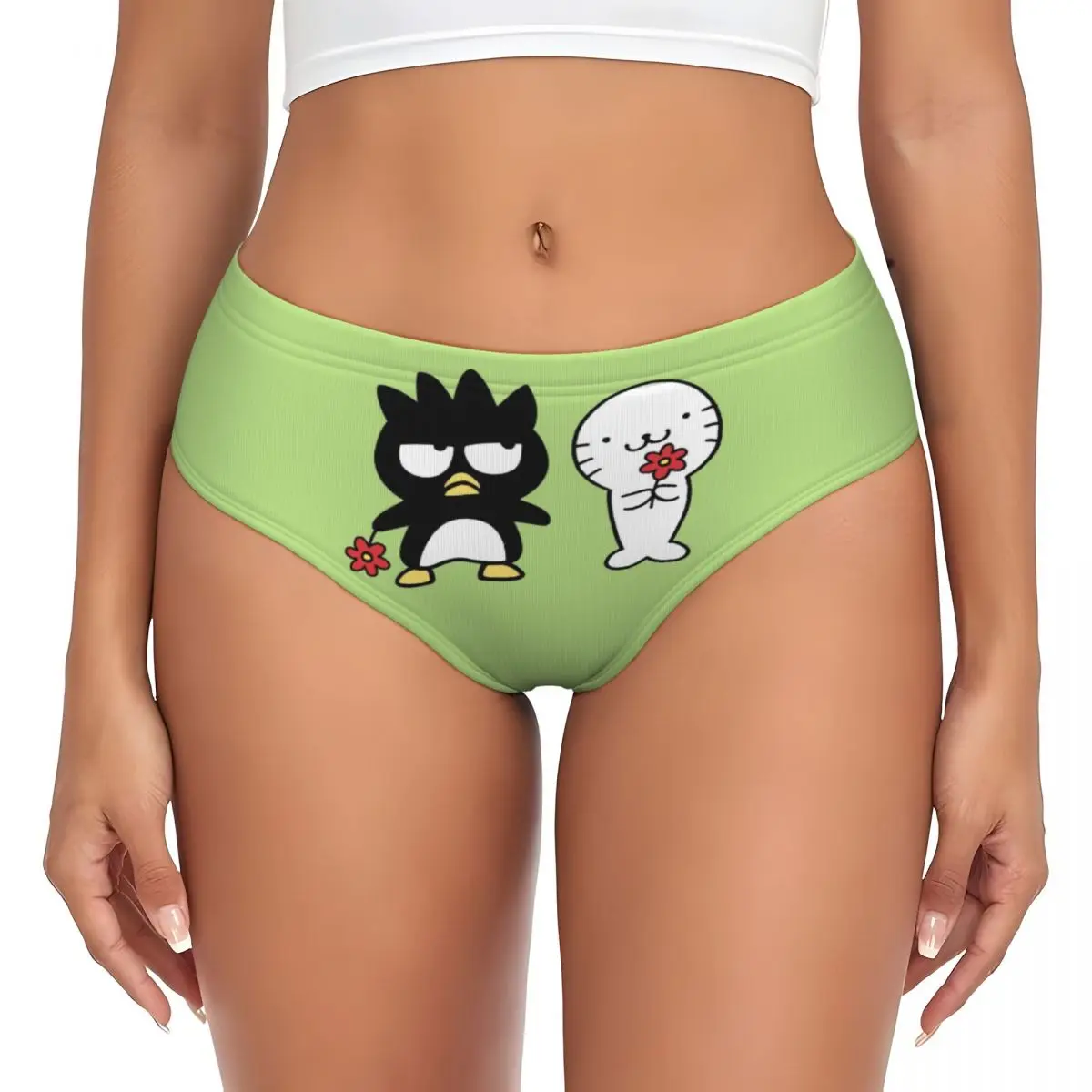 Custom Bad Badtz Maru Kawaii Anime Cartoons Briefs Underwear Women Comfortable Stretch Panties