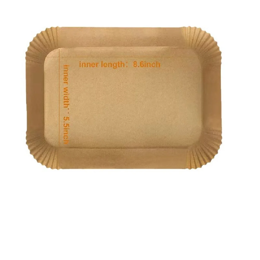 50/100pcs Disposable Air Fryer Paper Non-Stick Kitchen Baking Airfryer Mat Oilproof Micro-wave Barbecue Pad Baking Paper image 5