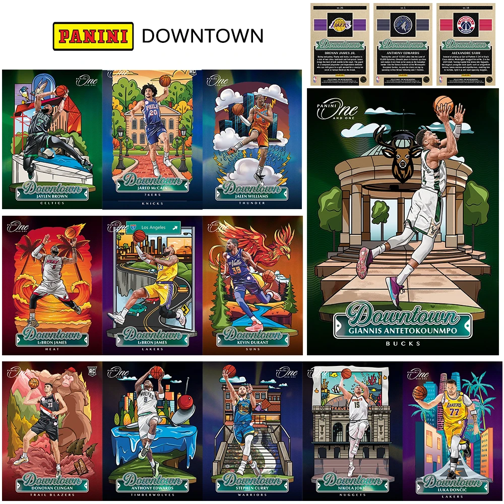 PANINI DIY casero 2025 baloncesto DOWNTOWN Curry James Durant Doncic Wembanyama Tatum Lillard tarjetas coleccionables regalos de vacaciones