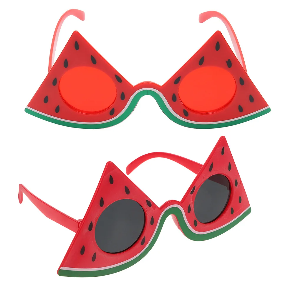 

2Pcs Watermelon Party Glasses Fruit Shaped Reusable Eyewear for Summer Celebrations Pool Parties Luau Decorations Adults Kids