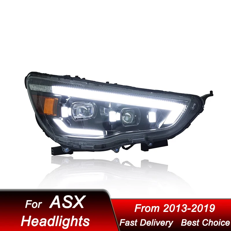 Car Headlights For Mitsubishi ASX dazzling 2013-2019 new style full LED Headlamp Assembly Upgrade Projector Lens Accessories Kit