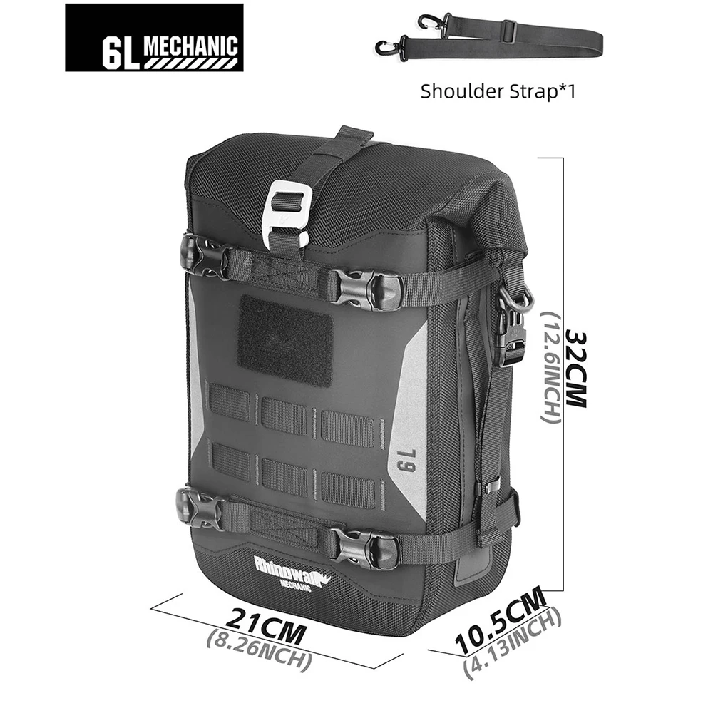 AliExpress Rhinowalk Motorcycle Bumper Bag 6L Waterproof Motor Crash Bar Bag With Inner Support Board Back Panner Side Pack Travel Luggage