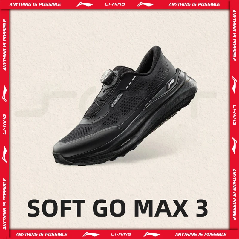 Li-Ning Unisex SOFT GO MAX 3 Lifestyle Shoes COMFOAM MAX Breathable Stable Support LiNing Casual Walking Shoes AGLW023