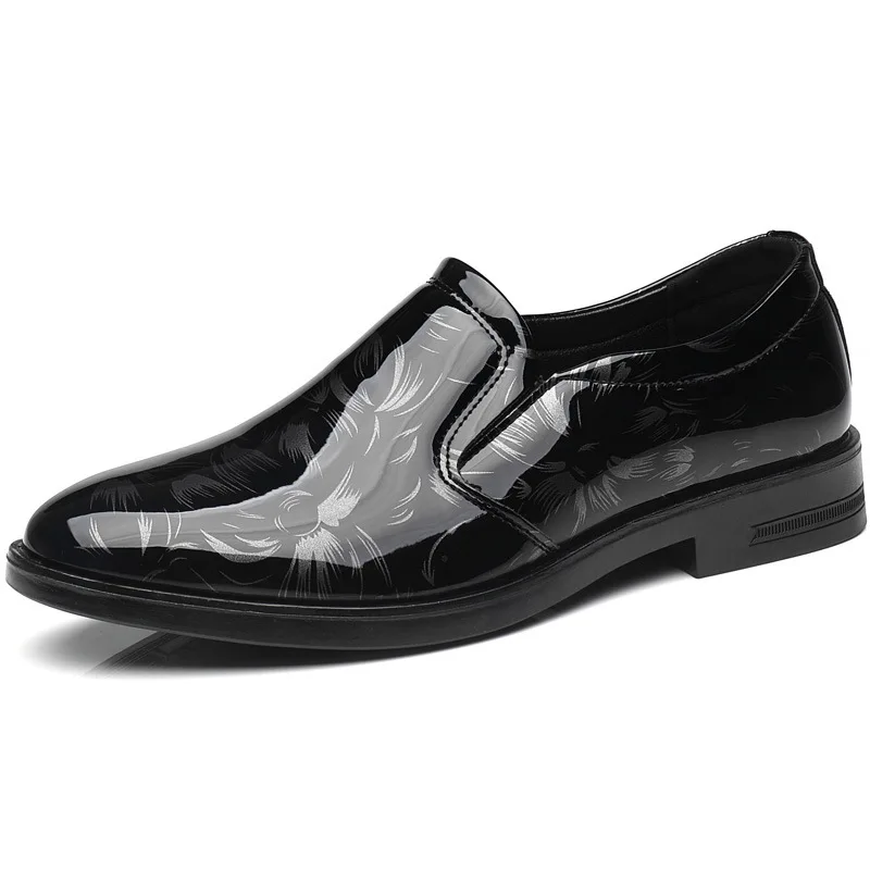 Men's Shoes 2023 Spring And Autumn Dress Season British Slip-on Leather Oversized Business Attire Groomsman Groom