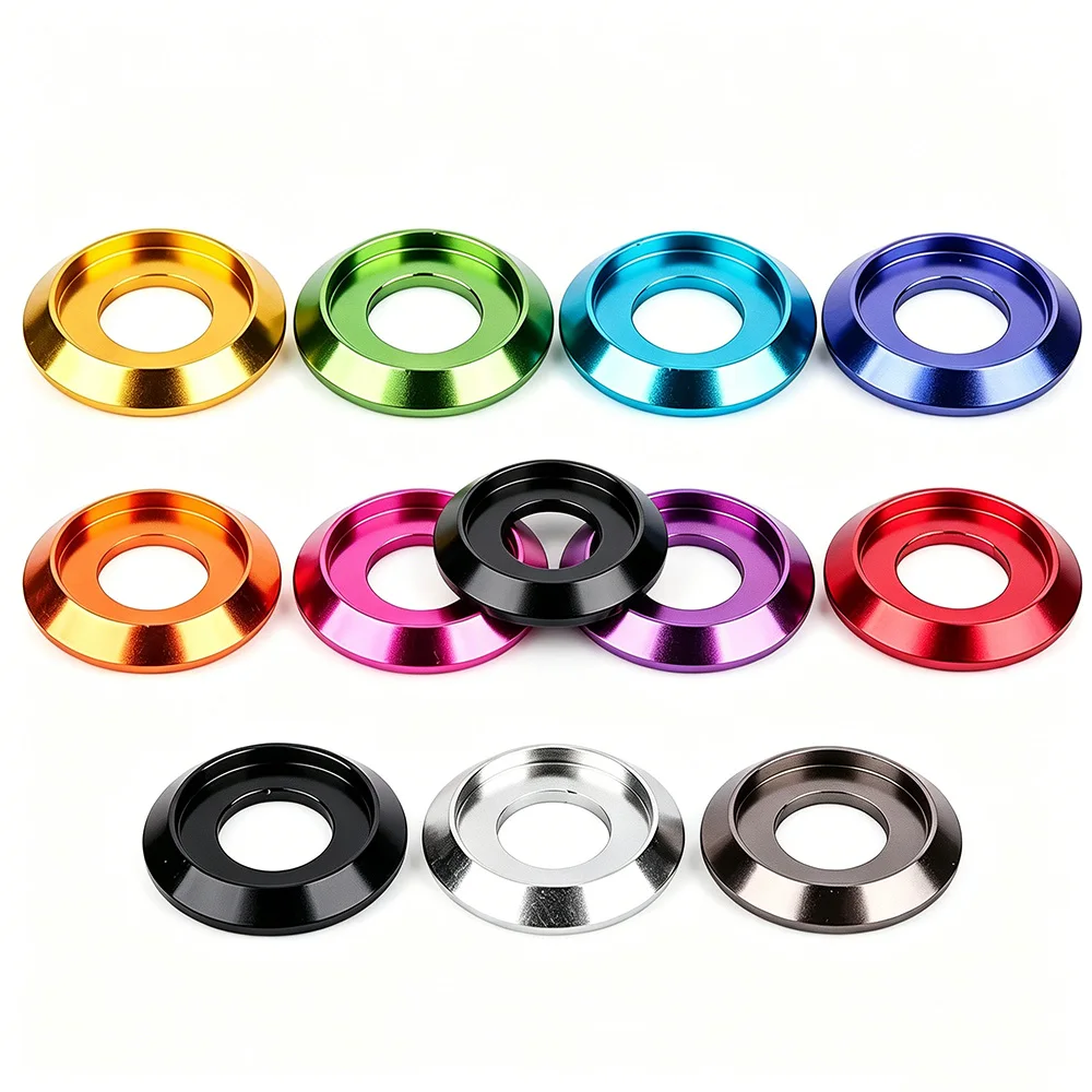 Image of Farbige Eloxierte Aluminium-Unterlegscheiben für Knopfkopfschrauben nach ISO7380 in Größen M2-M8 - Geeignet für RC-Modelle, Elektronik, Drohnen, DIY