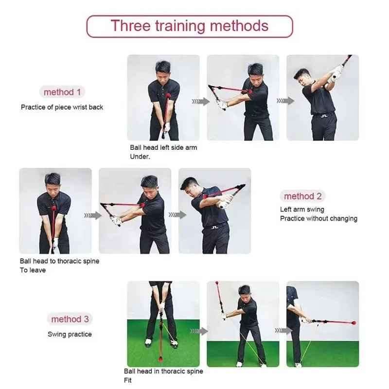 New design golfer position golf swing trainer folding golf practice aid training tool handle can be corrected