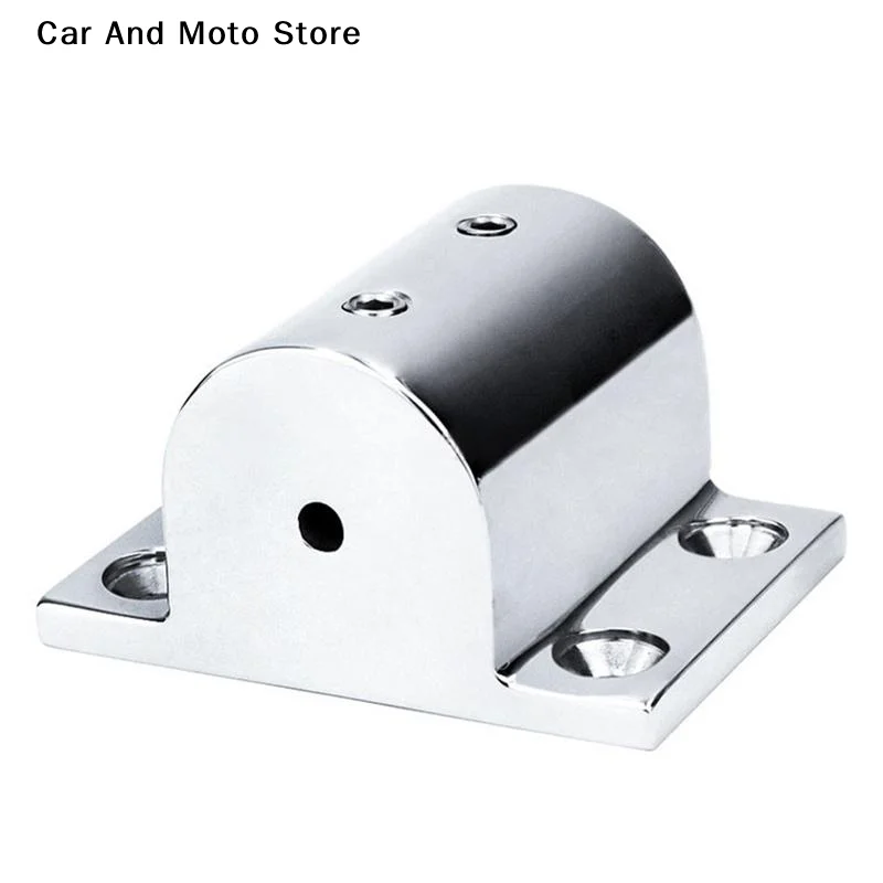 【CMO】20/22/25mm Stainless Steel Square Tube Post Base Fixation Anti Corrosion Marine Bracket For Boat Handrail Deck Rail Support