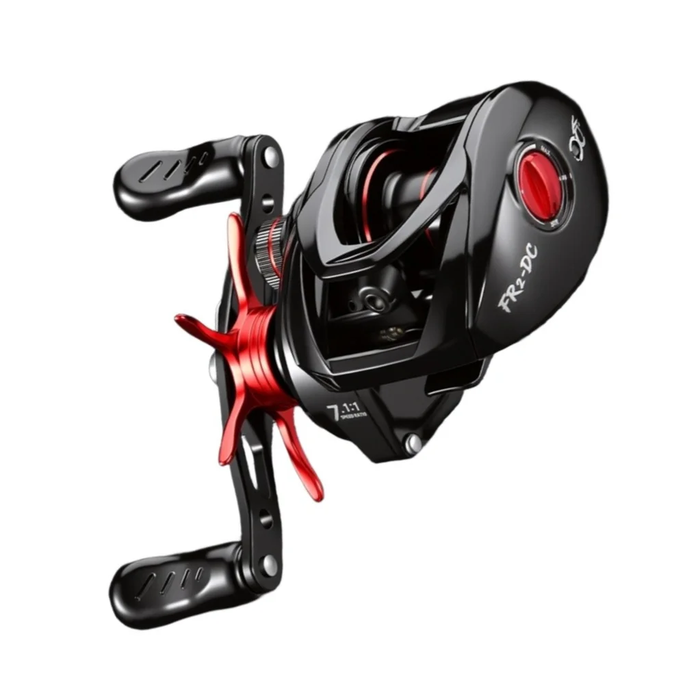 Water Drop Style Fishing Reel 7.2:1 Gear Ratio 8KG Drag DC Brake System with Clicker Sound for Strike Detection