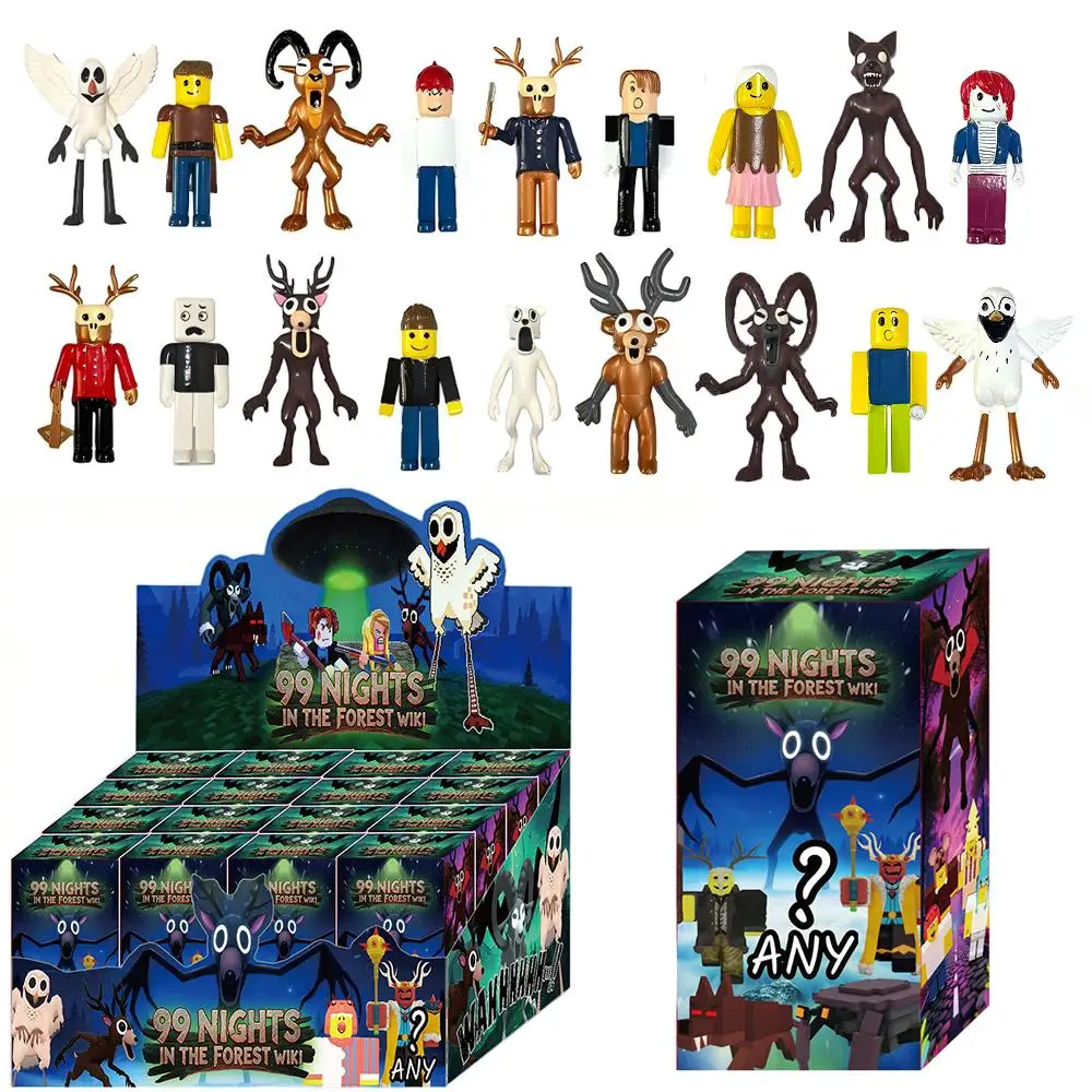 人気沸騰中！森のサバイバル99夜ホラーゲーム、エルク人形付き、16個入りブラインドボックストイ、クリスマスプレゼント ﻿ ﻿