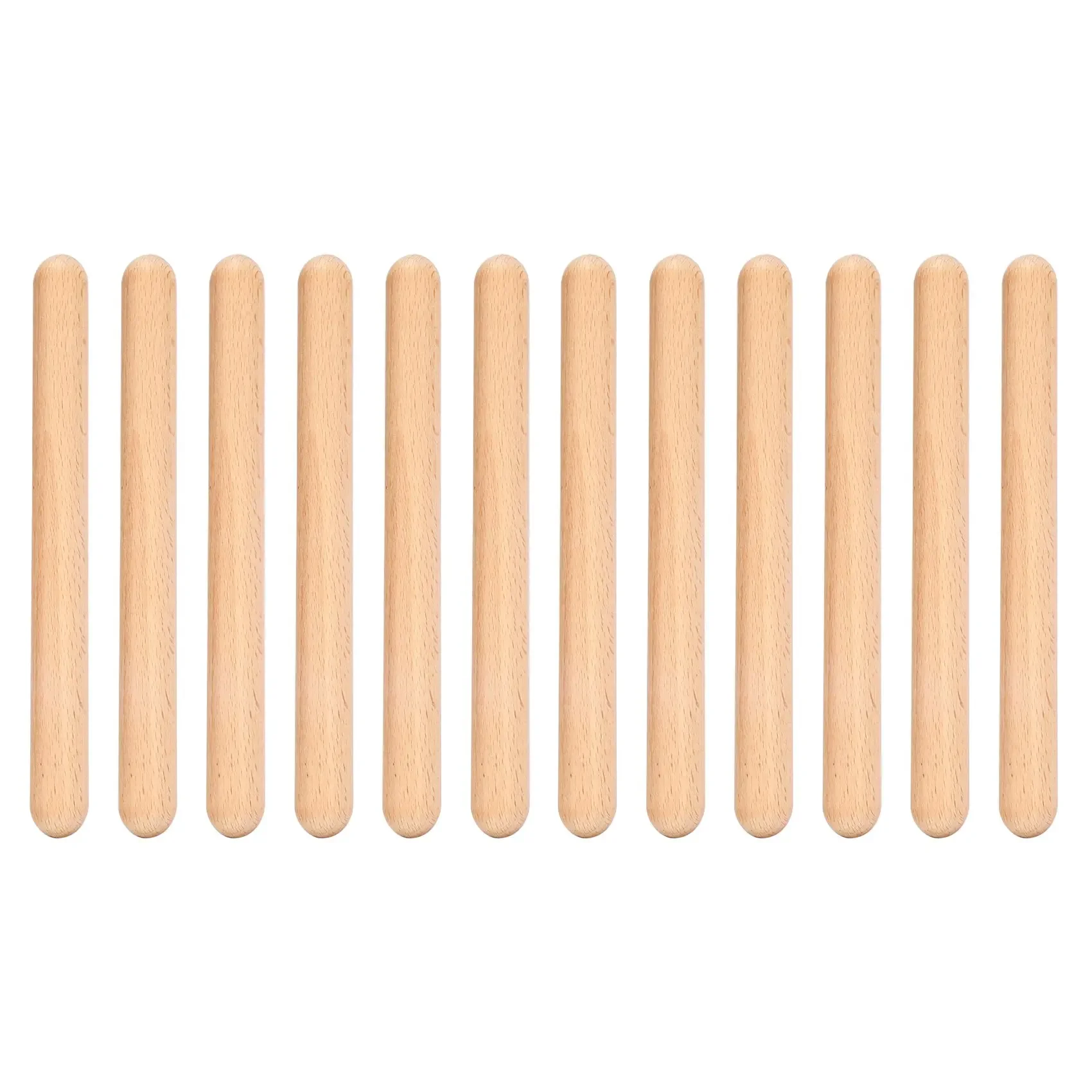 

6 Pairs Wood Claves Musical Percussion Instrument Rhythm Sticks Percussion Rhythm Sticks Children Musical Toy
