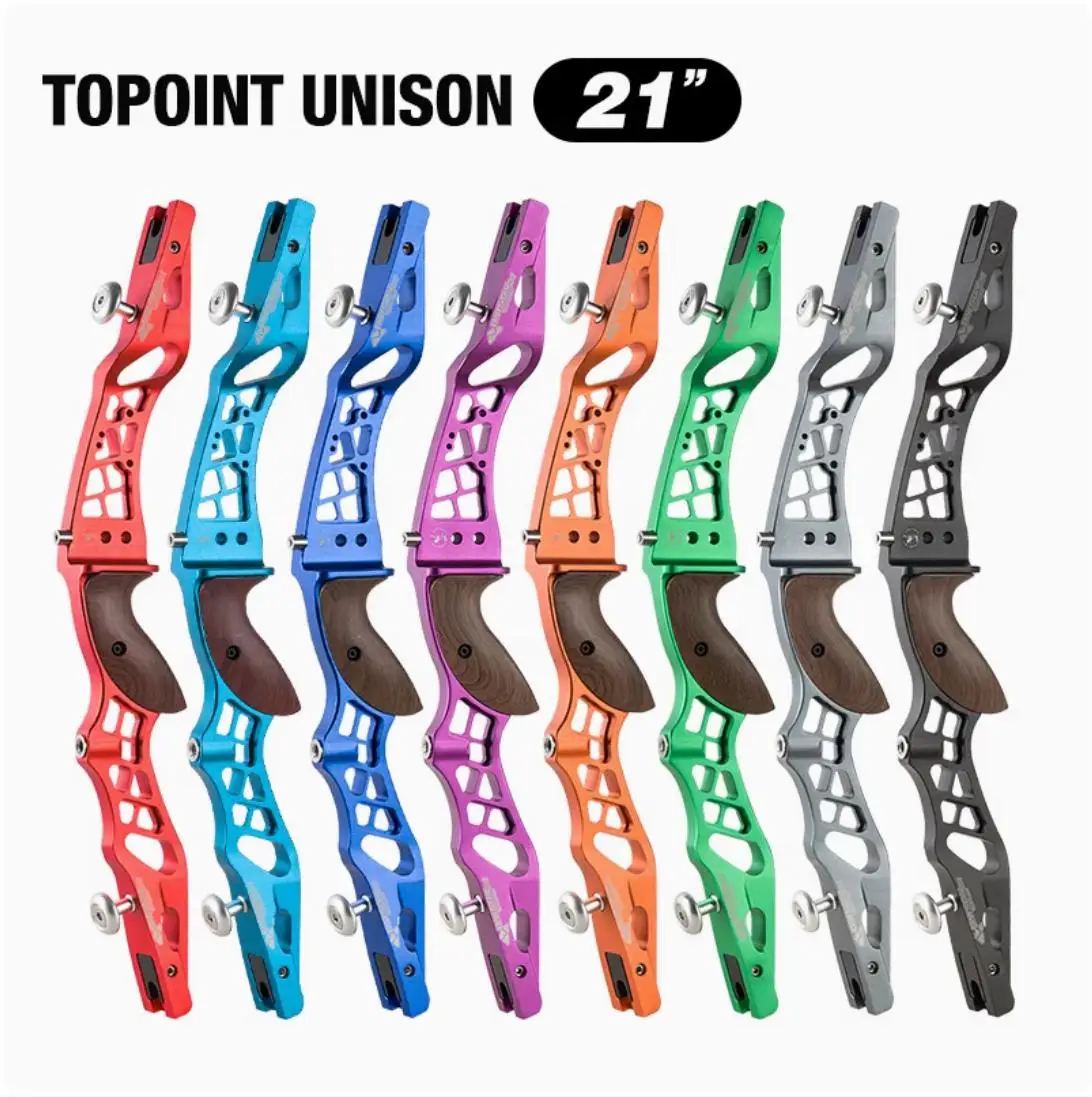 Topoint UNISON 21inch Competition Takedown Recurve Bow Riser Left/Right Hand ILF Aluminum CNC 6061-T6 Handle with plastic grip