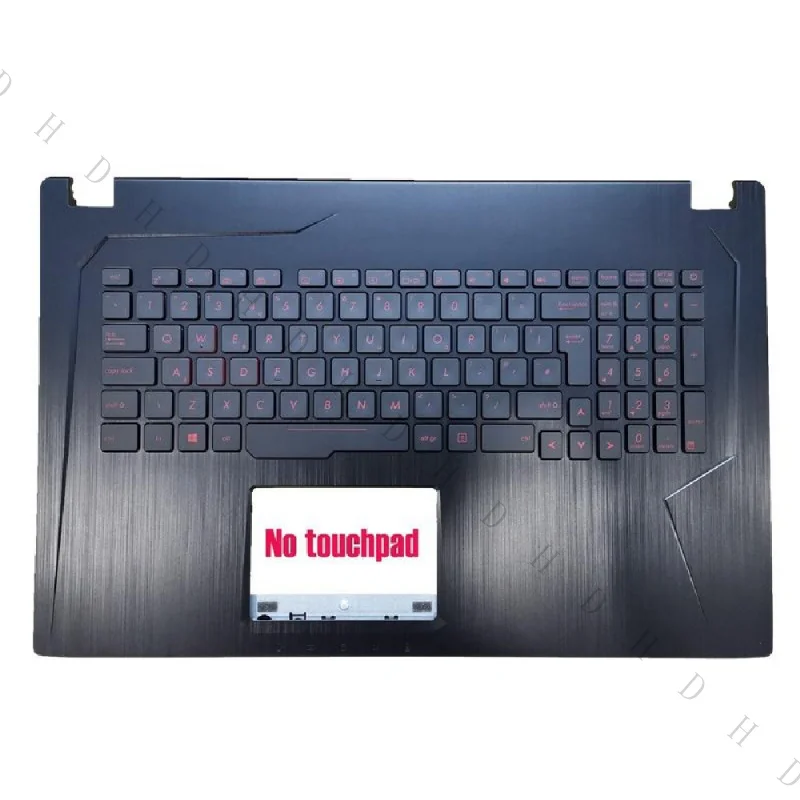 B+17.3'' New UK Palmrest 16PIN Red Backlit Keyboard For Asus GL753V GL753VD GL753VE Laptop