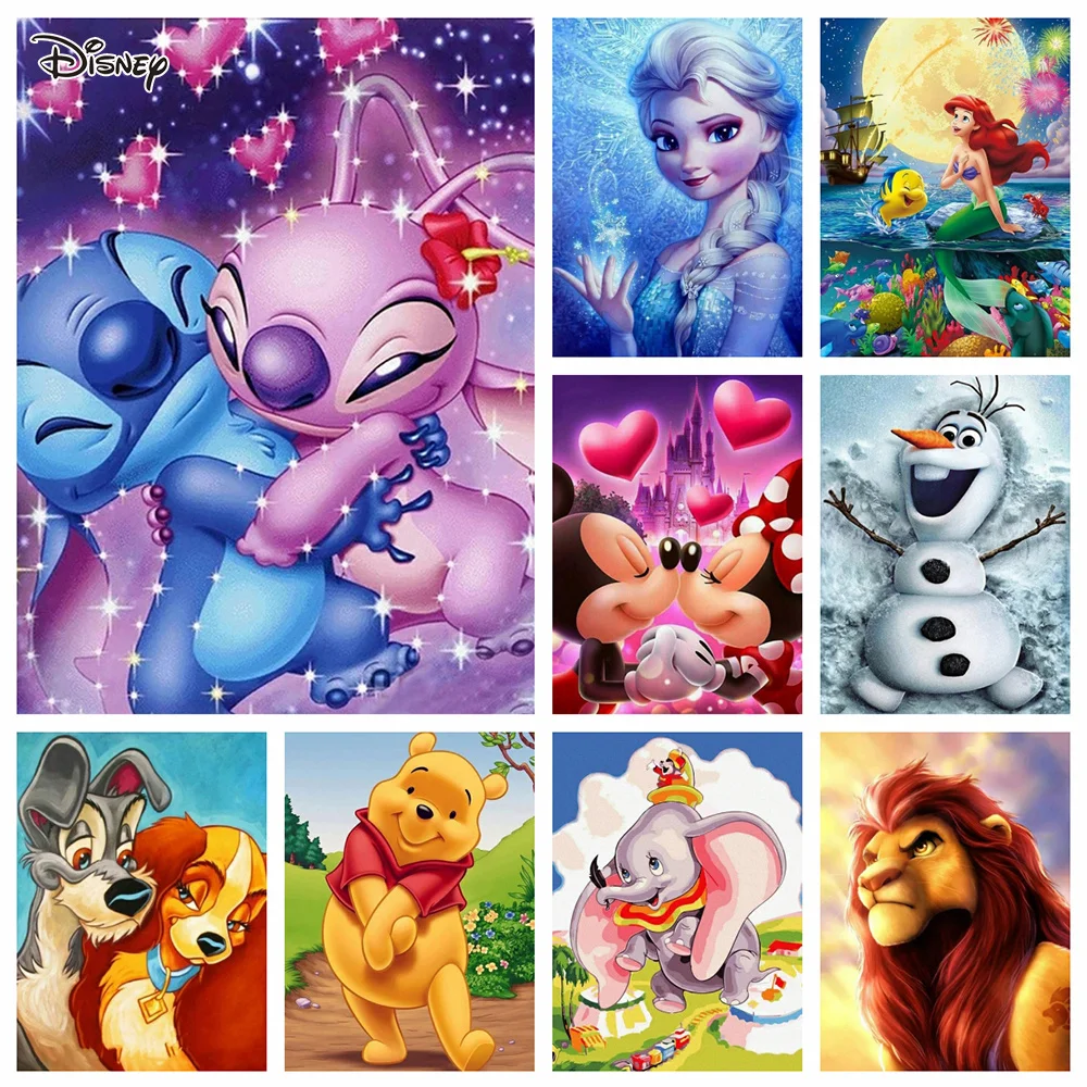 Disney Diamond Painting Cartoon AB Drill Full Square Diamond Embroidery Stitch Mickey Mouse Picture Rhinestones Home Decor