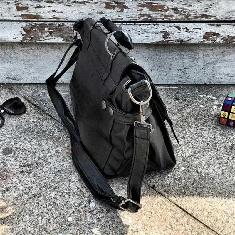 KUNDUI Autumn Fashion Kito Skull Tassel Rivet Crossbody Bags UNEQUAL Shoulder Bag PU Handbags Women Messenger Travel Handbag