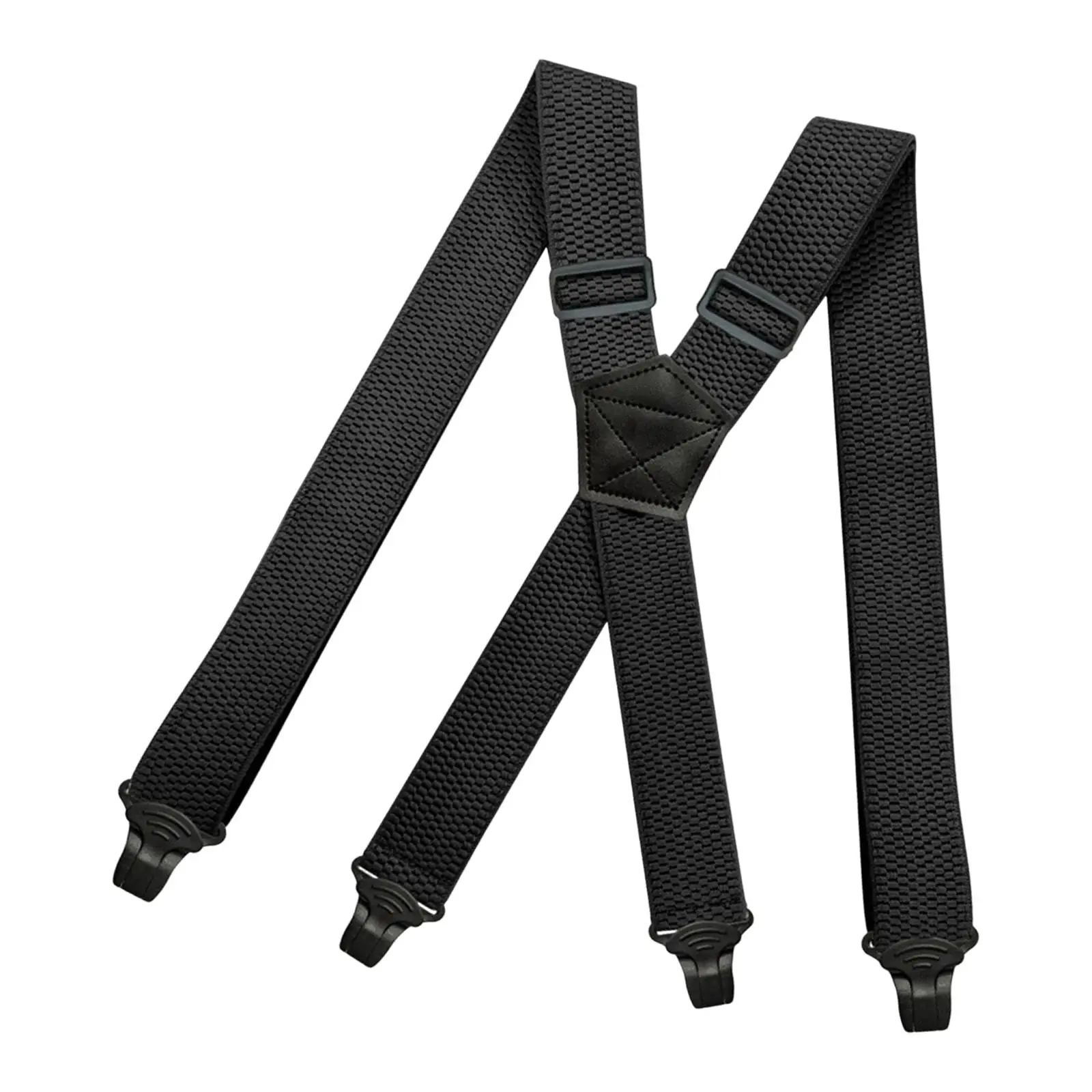 Casual Men Women Suspender Elastic Straps Adults x Type Heavy Duty 4 Clips