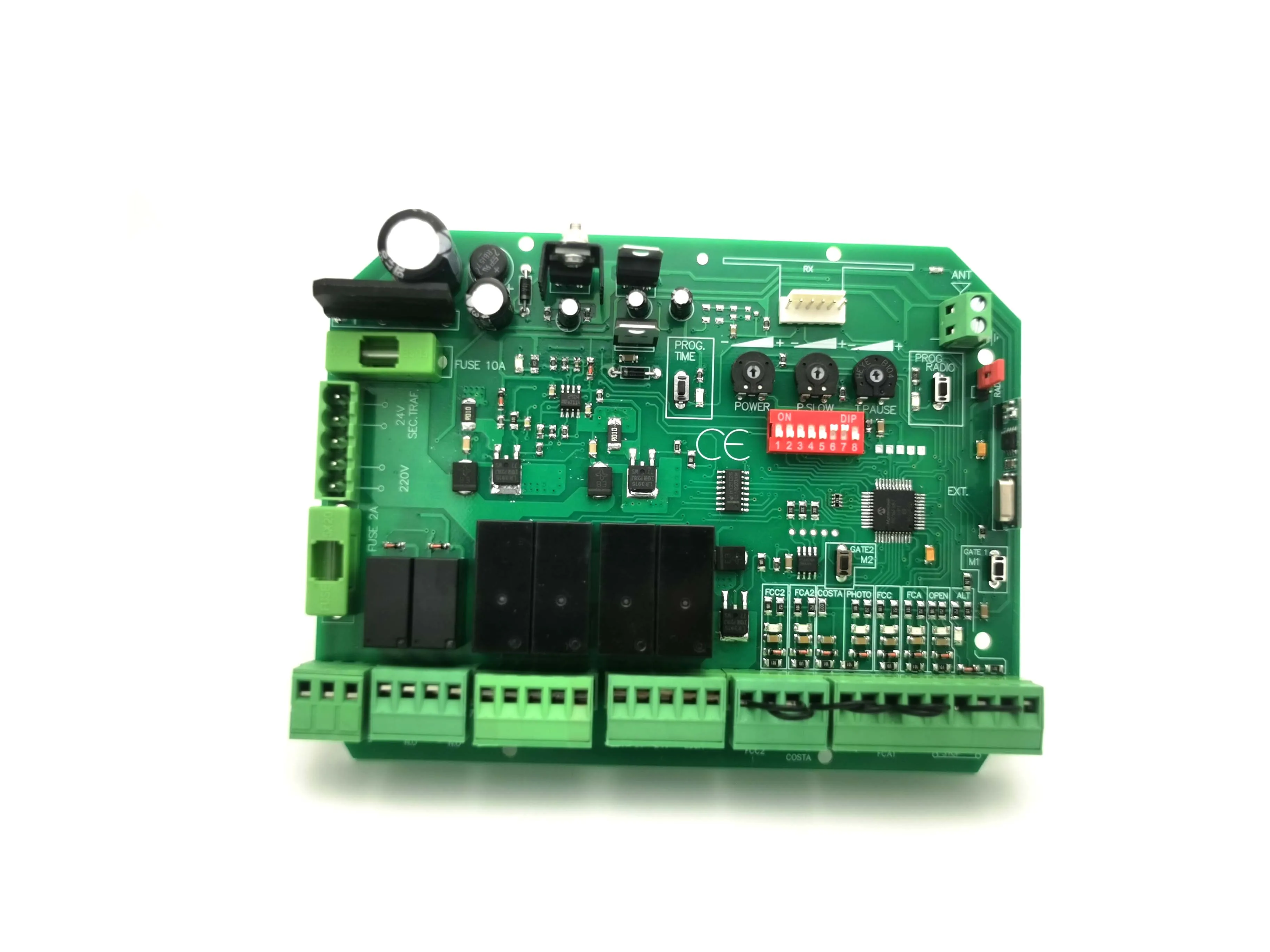 Swing/sliding DC24V gate control circuit board connect with dual motor  speed regulation and Automatic door closing