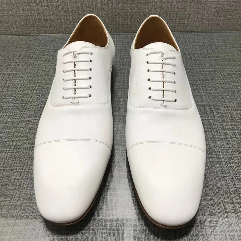 

Genuine Leather Oxford Social Shoes Handmade Lace-up Dress Shoes Designer Casual Business Shoes For Men With Free Shipping