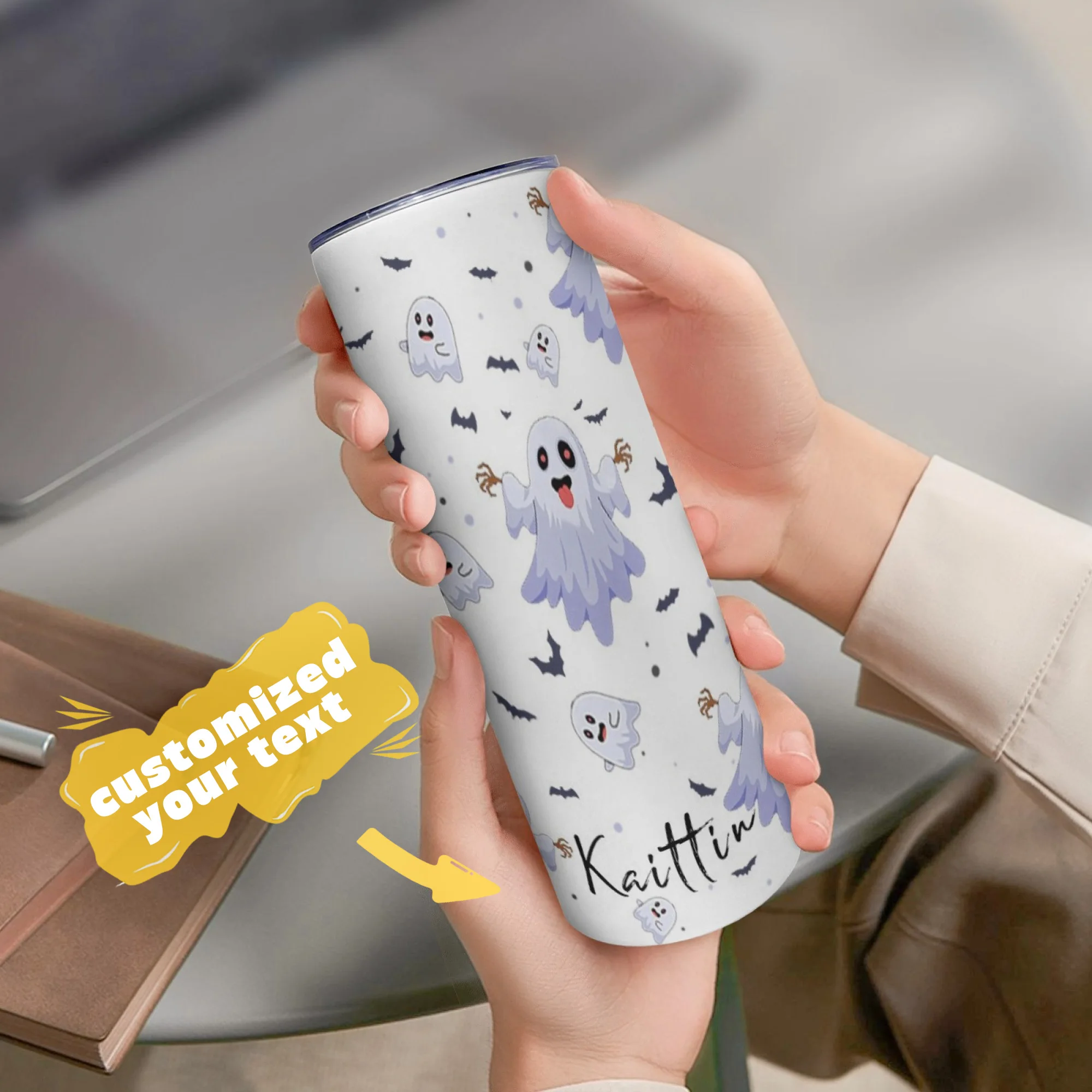 

Узкий стакан на 20 унций с соломинкой, использующий фото имя, стакан на заказ, персонализированная чашка, стакан на заказ, дорожная кружка