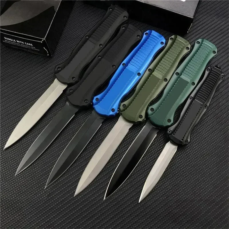 Quick Opening BM 3300 Infidel 9'' Hunting Knife D2 Blade Aluminum Alloy Handle Pocket Knife Camping Self Defense EDC Tool