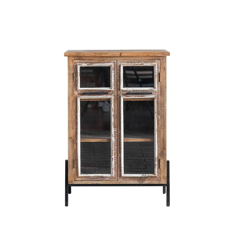 Glass Home Kitchen Locker Living Room Log Color Storage Cabinet