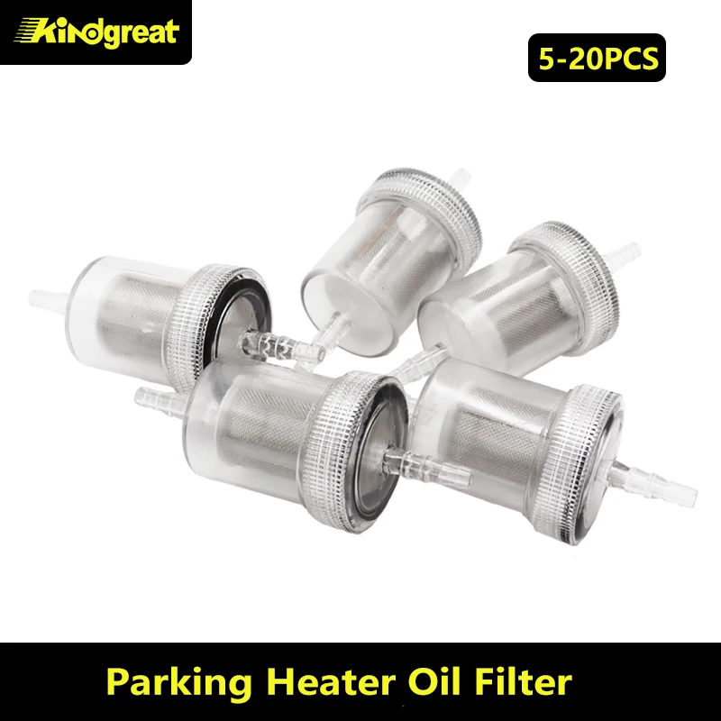 1-5Pcs 4mm Fuel Filter Hose Diesel In-Line Kit Air Heater Diesel Set Universal Motorcycle Hose Inline Fuel Inline Gas Filter