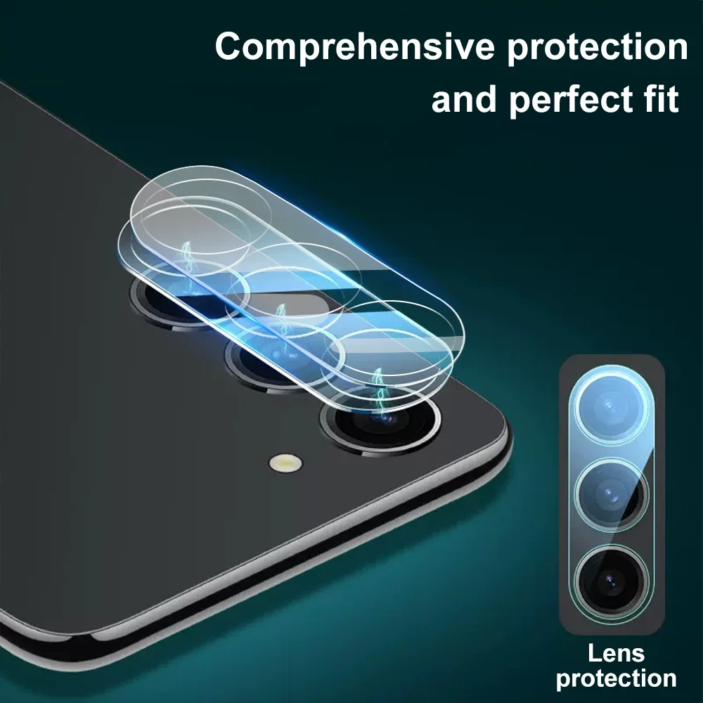 Tempered Glass Phone Camera Lens Protectors for Samsung Galaxy S23 FE 9H Hardness Anti-scratch HD Clear Protective Films