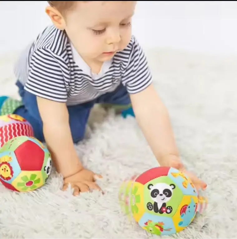 Soothe-sonajero de bolas para bebé, juguete de actividad para gatear, mano suave de agarre de pelota, juguetes sensoriales educativos para bebés de