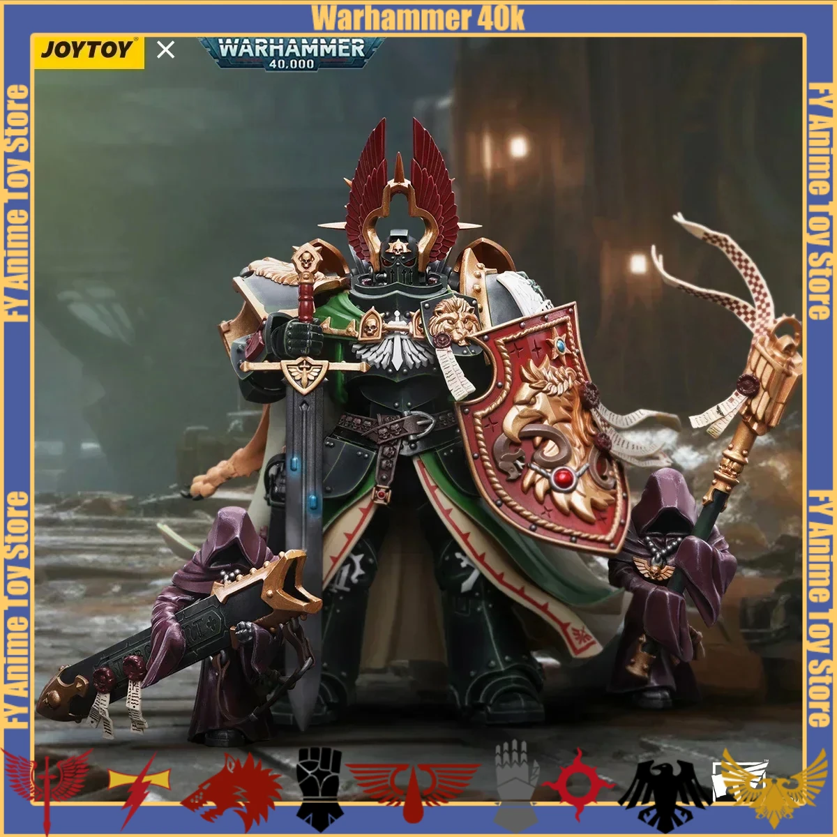 JOYTOY 1/18 Warhammer 40K Action Figure Dark Angels Primarch Lion El'Jonson Crusading Fleet Movabilityทหารรุ่นของเล่นของขวัญ