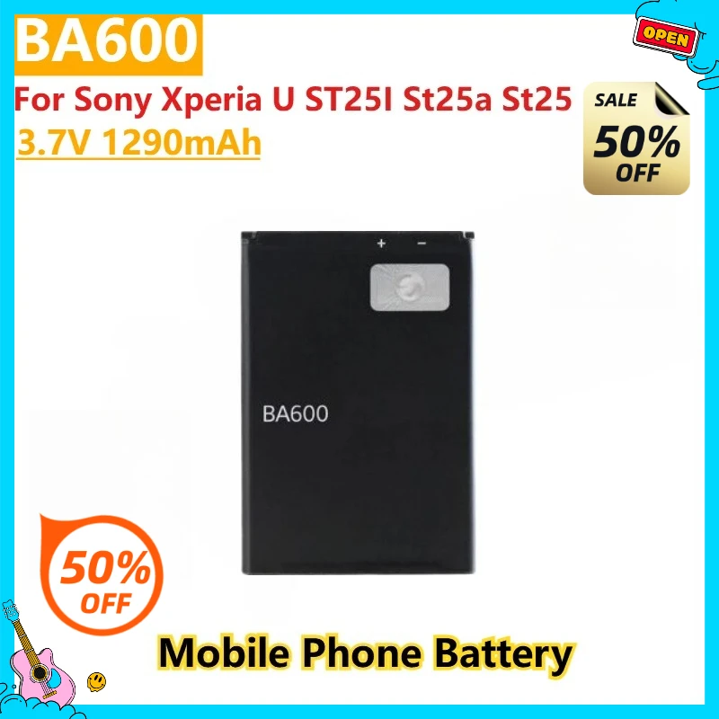 

100% новый сменный аккумулятор для мобильного телефона 3,7 В 1290 мАч BA600 для Sony Xperia U St25 ST25I St25a, высокое качество