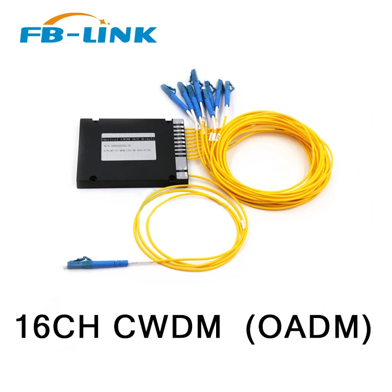 16CH CWDM  Fiber Optic Mux Demux Module Single and dual 1270nm -1610nm 16Way Single Fibre 2.0mm ABS Box with LC Connector Duplex