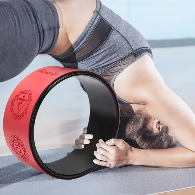 عجلة اليوغا المهنية اللياقة البدنية TPE PU ABS مجموعة عجلات اليوغا اللياقة البدنية الأسطوانة لممارسة الظهر عجلة اليوغا 2