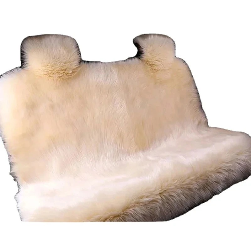 Universal Decorative Accessories Car Seat Cover Faux Fur Warm Car Seat Cover Faux Plush Black Cute Fundas Coche Asiento