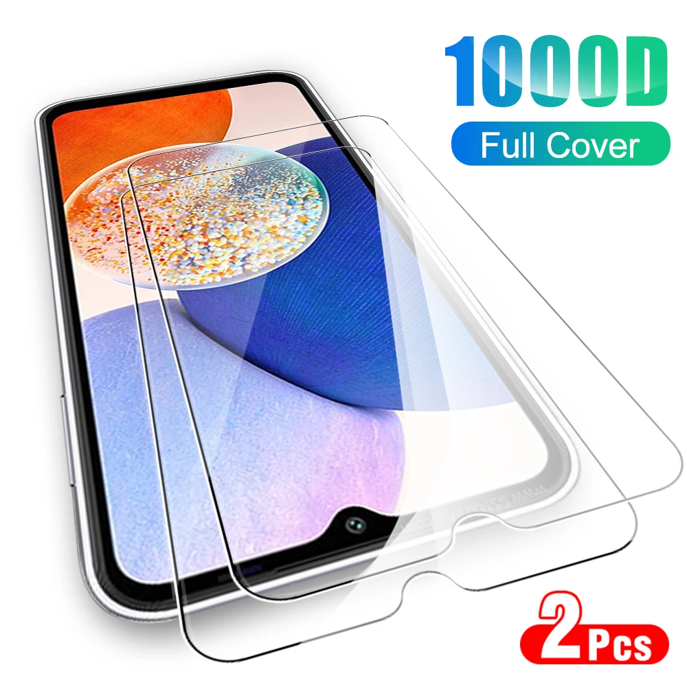 2PCS HD Protective Glass Case For Samsung Galaxy A14 5G Screen Tempered Film Samsun A 14 14A SamsungA14 Protector Glass Cover